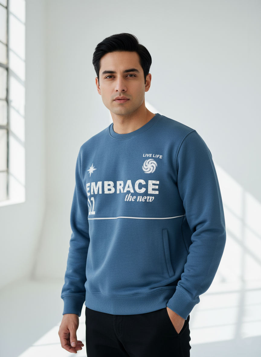 Ice Blue Sweatshirt Men