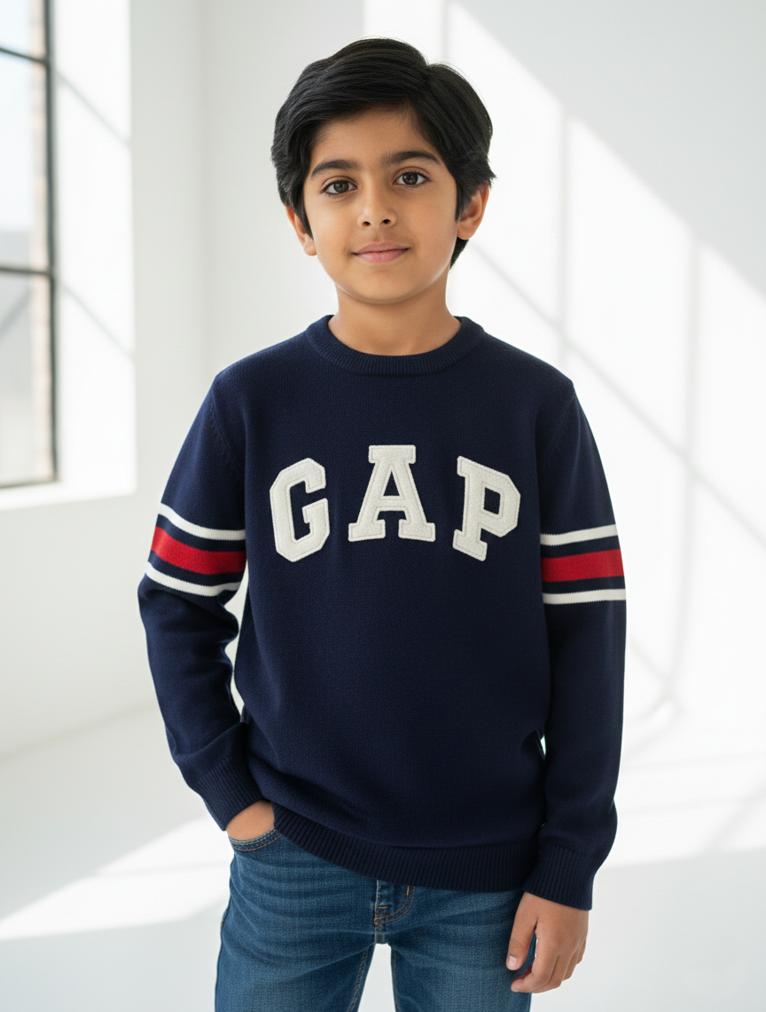 Navy Cap Sweater Boys