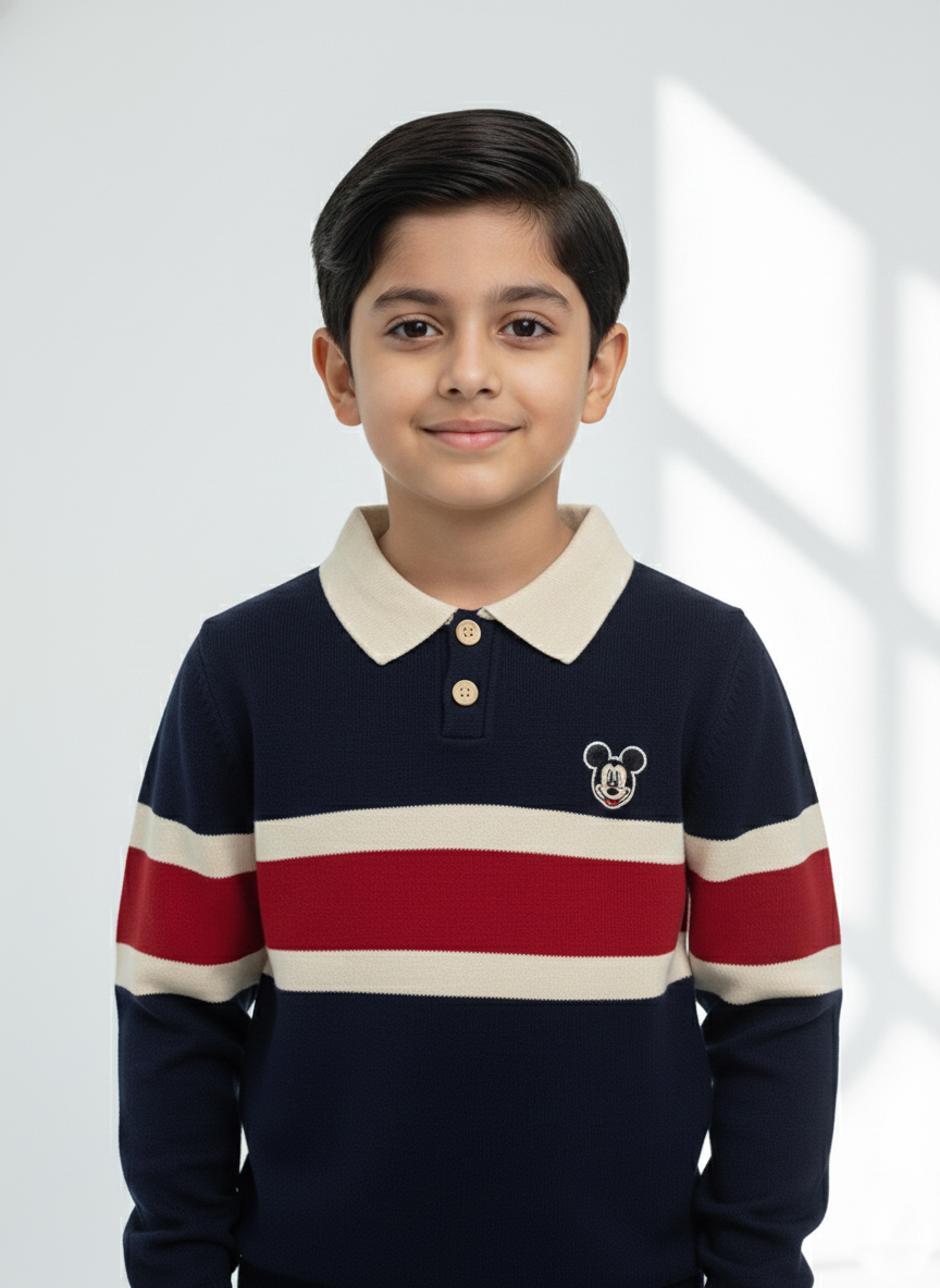 Navy & Red Sweater Boys