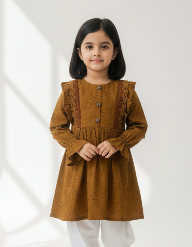 Brown Kurti Girls