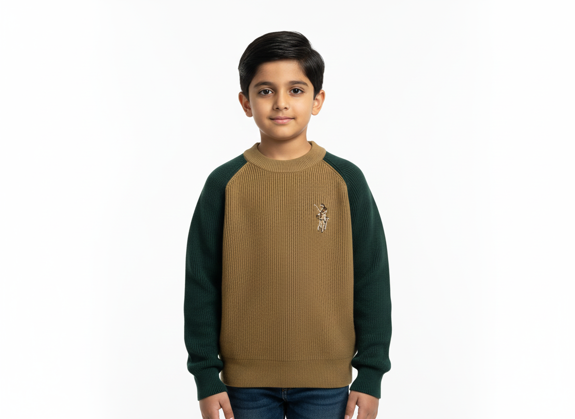 Brown & Green Sweater Boys