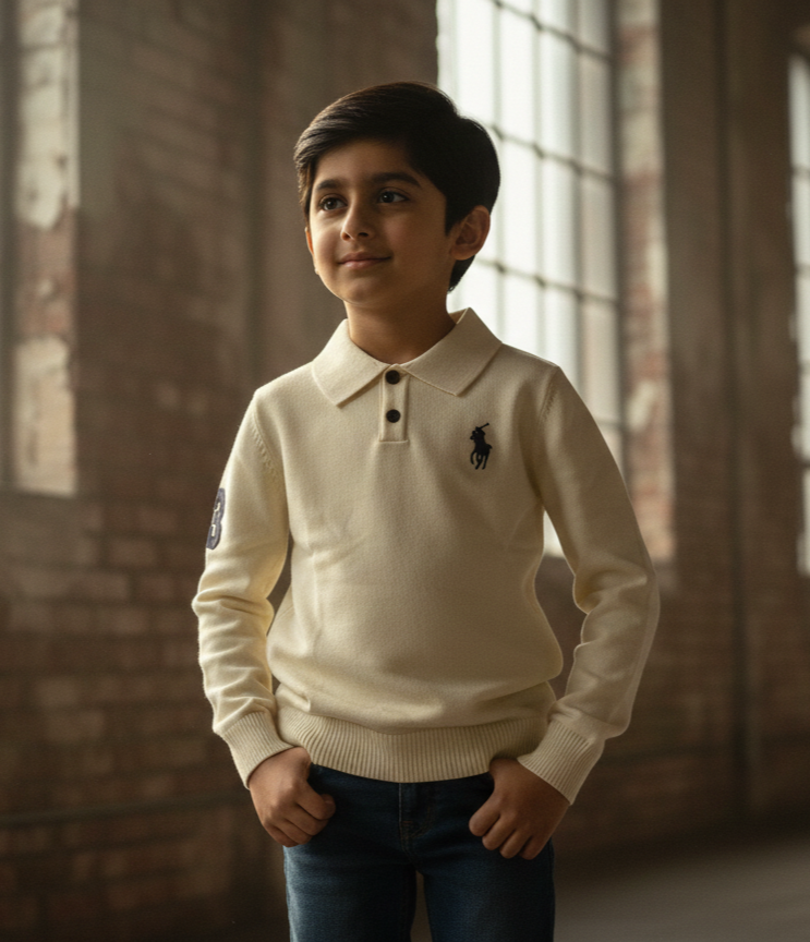White Polo Sweater Boys